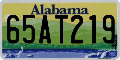 AL license plate 65AT219