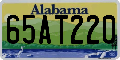 AL license plate 65AT220