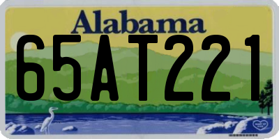 AL license plate 65AT221