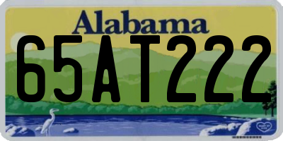 AL license plate 65AT222