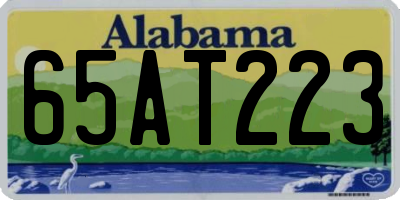 AL license plate 65AT223