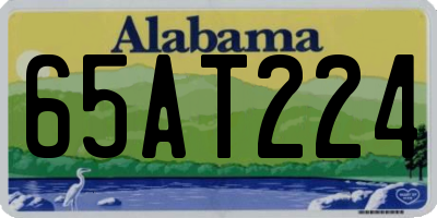 AL license plate 65AT224