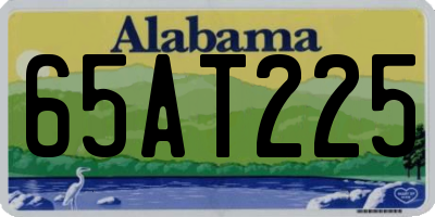 AL license plate 65AT225