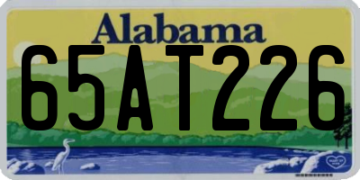 AL license plate 65AT226
