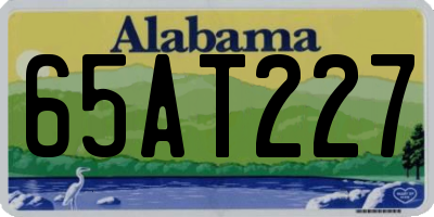 AL license plate 65AT227