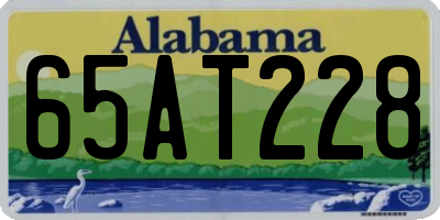 AL license plate 65AT228