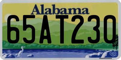 AL license plate 65AT230