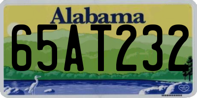 AL license plate 65AT232