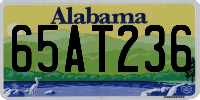 AL license plate 65AT236