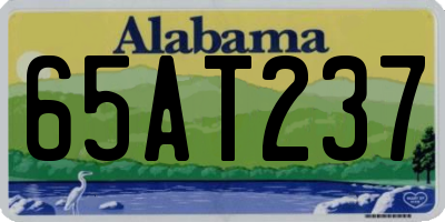 AL license plate 65AT237