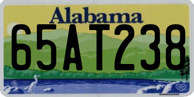 AL license plate 65AT238