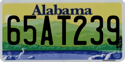 AL license plate 65AT239