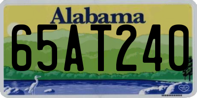 AL license plate 65AT240