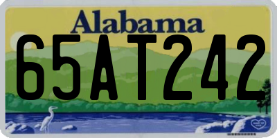 AL license plate 65AT242