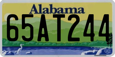 AL license plate 65AT244