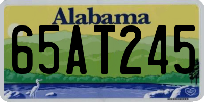 AL license plate 65AT245