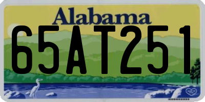 AL license plate 65AT251