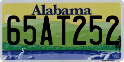 AL license plate 65AT252