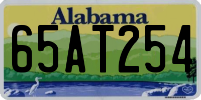 AL license plate 65AT254