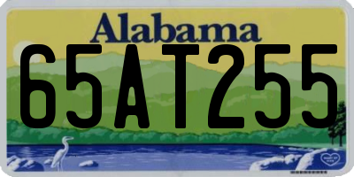 AL license plate 65AT255