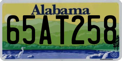 AL license plate 65AT258