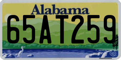 AL license plate 65AT259