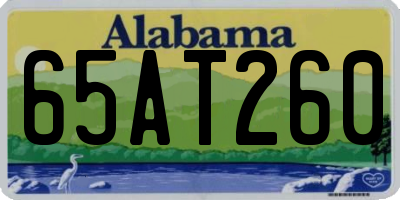 AL license plate 65AT260