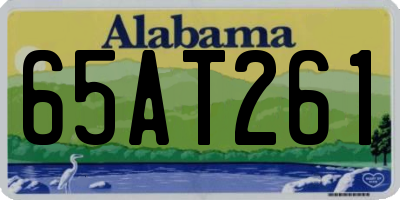 AL license plate 65AT261