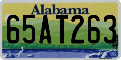 AL license plate 65AT263