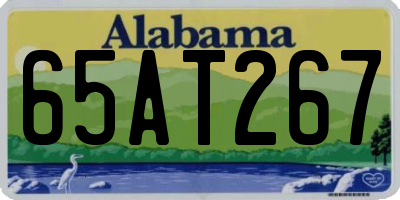 AL license plate 65AT267