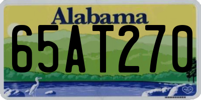 AL license plate 65AT270
