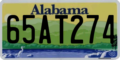 AL license plate 65AT274