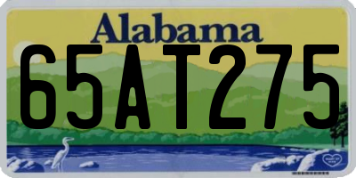 AL license plate 65AT275