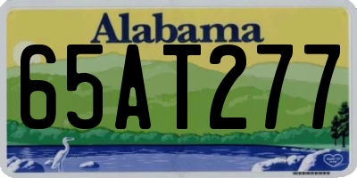 AL license plate 65AT277