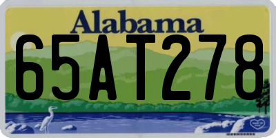 AL license plate 65AT278