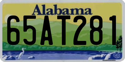 AL license plate 65AT281