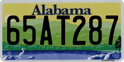 AL license plate 65AT287