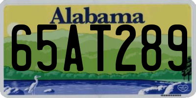 AL license plate 65AT289