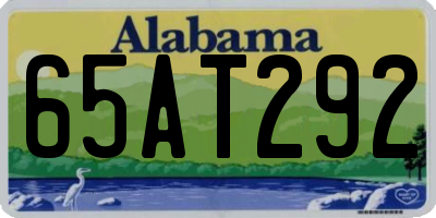 AL license plate 65AT292