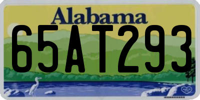 AL license plate 65AT293