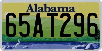AL license plate 65AT296