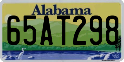 AL license plate 65AT298