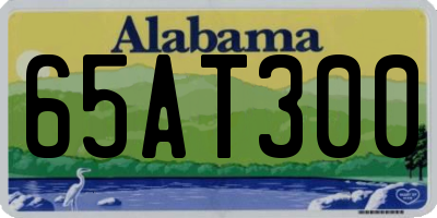 AL license plate 65AT300