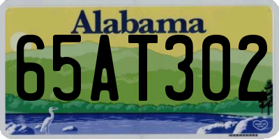 AL license plate 65AT302