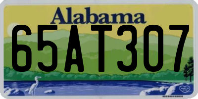 AL license plate 65AT307
