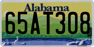 AL license plate 65AT308