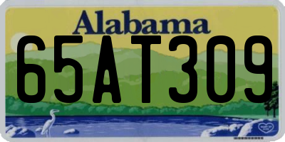 AL license plate 65AT309