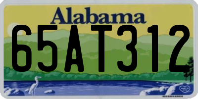 AL license plate 65AT312