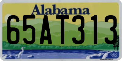 AL license plate 65AT313