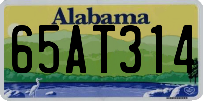 AL license plate 65AT314